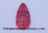 NGP141 2pcs 30*60mm teardrop dyed rhodochrosite gemstone pendants