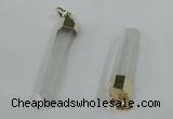 NGP1420 9*50mm - 11*60mm stick white crystal gemstone pendants