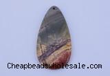 NGP144 2pcs 30*60mm teardrop picasso jasper gemstone pendants