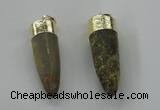 NGP1455 11*35mm - 13*45mm bullet agate gemstone pendants wholesale