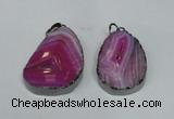 NGP1485 30*45mm - 40*50mm freeform plated druzy agate pendants