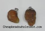 NGP1500 20*30mm - 25*50mm nuggets red agate gemstone pendants