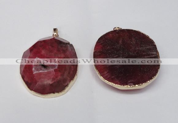 NGP1527 50*55mm - 55*60mm freeform druzy agate pendants