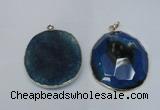 NGP1529 50*55mm - 55*60mm freeform druzy agate pendants