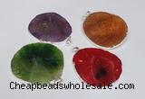 NGP1539 45*55mm - 50*60mm freeform agate gemstone pendants