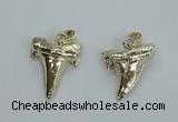 NGP1579 20*22mm - 20*25mm plated shark teeth pendants wholesale