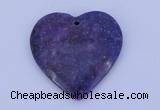 NGP159 2pcs 40*40mm heart kunzite gemstone pendants jewelry