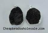 NGP1597 30*35mm - 35*40mm freeform druzy agate pendants