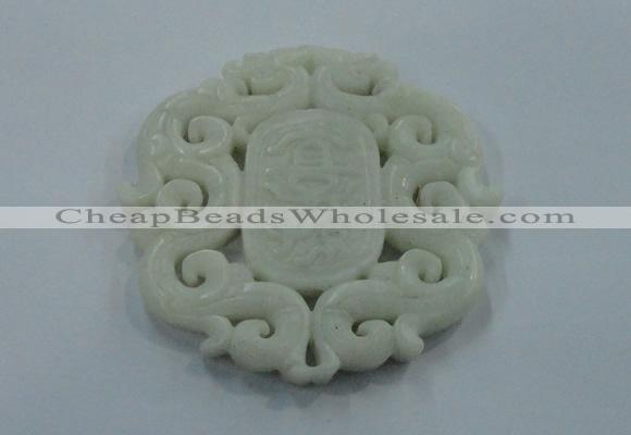 NGP1603 71*71mm Carved natural hetian jade pendants wholesale