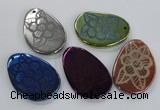 NGP1674 40*50mm - 45*60mm freeform agate gemstone pendants