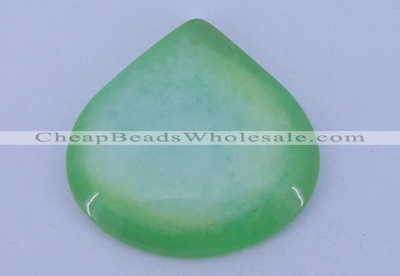 NGP169 2pcs 45*45mm heart dyed white jade gemstone pendants