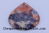 NGP172 2pcs 6*44mm flat teardrop brecciated jasper gemstone pendants