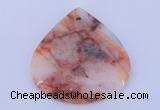 NGP173 2pcs 6*44mm flat teardrop rainbow agate gemstone pendants