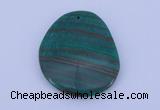 NGP177 2pcs 40*48mm freeform synthetic malachite gemstone pendants