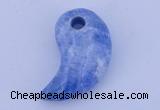 NGP178 2pcs 10*20*35mm dyed blue lace agate gemstone pendants