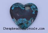 NGP184 38*38mm heart chrysocolla gemstone pendant jewelry