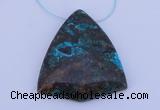 NGP186 38*43mm chrysocolla gemstone pendant jewelry wholesale