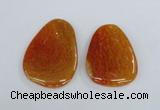 NGP1863 40*52mm - 40*58mm freeform agate gemstone pendants