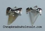 NGP1888 35*45mm - 38*55mm teeth-shaped agate gemstone pendants