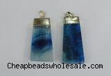 NGP1908 18*40mm - 20*50mm trapezoid agate gemstone pendants