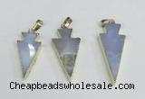 NGP1920 15*30mm - 18*40mm arrowhead agate gemstone pendants