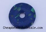 NGP222 5*30mm synthetic lapis lazuli & malachite gemstone donut pendant