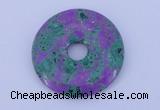 NGP224 5*30mm fashion synthetic ruby zoisite gemstone donut pendant