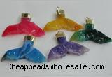 NGP2274 38*55mm - 40*60mm fishtail agate gemstone pendants