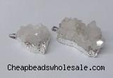 NGP2328 20*30mm - 25*35mm nuggets druzy quartz pendants