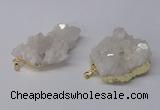 NGP2337 30*35mm - 35*40mm nuggets druzy quartz pendants