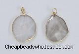 NGP2352 25*35mm - 35*45mm freeform quartz gemstone pendants