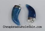 NGP2380 20*48mm - 22*50mm oxhorn agate gemstone pendants