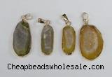 NGP2391 12*25mm - 20*30mm freeform druzy agate pendants