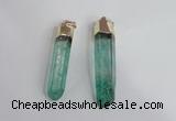 NGP2422 10*45mm - 12*55mm sticks dyed white crystal pendants