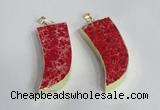 NGP2441 18*40mm - 20*50mm horn sea sediment jasper pendants