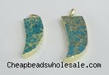 NGP2442 18*40mm - 20*50mm horn sea sediment jasper pendants