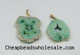 NGP2509 18*25mm - 30*40mm freeform druzy agate pendants