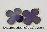 NGP2541 53*53mm - 56*56mm flower agate gemstone pendants