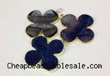 NGP2544 53*53mm - 56*56mm flower agate gemstone pendants