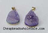 NGP2563 22*30mm teardrop druzy agate gemstone pendants