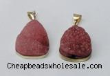 NGP2564 22*30mm teardrop druzy agate gemstone pendants