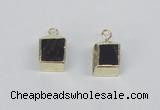 NGP2731 11*13mm - 12*15mm cube smoky quartz gemstone pendants