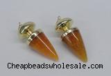 NGP2738 20*45mm - 20*50mm cone agate gemstone pendants wholesale