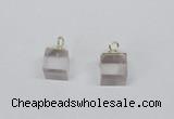 NGP2778 10*12mm - 12*14mm cube white crystal gemstone pendants