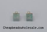 NGP2779 10*12mm - 12*14mm cube amazonite gemstone pendants