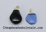 NGP2798 15*30mm - 25*35mm freeform crystal glass pendants wholesale