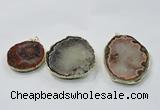 NGP2854 45*50mm - 55*70mm freeform druzy agate gemstone pendants