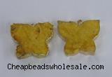 NGP2871 40*50mm - 45*55mm butterfly druzy agate pendants wholesale