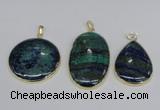 NGP2931 30*40mm - 30*50mm freeform chrysocolla gemstone pendants