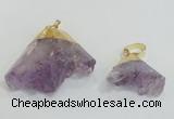 NGP2949 20*25mm – 25*40mm freeform amethyst gemstone pendants